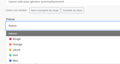 Couleur alertes